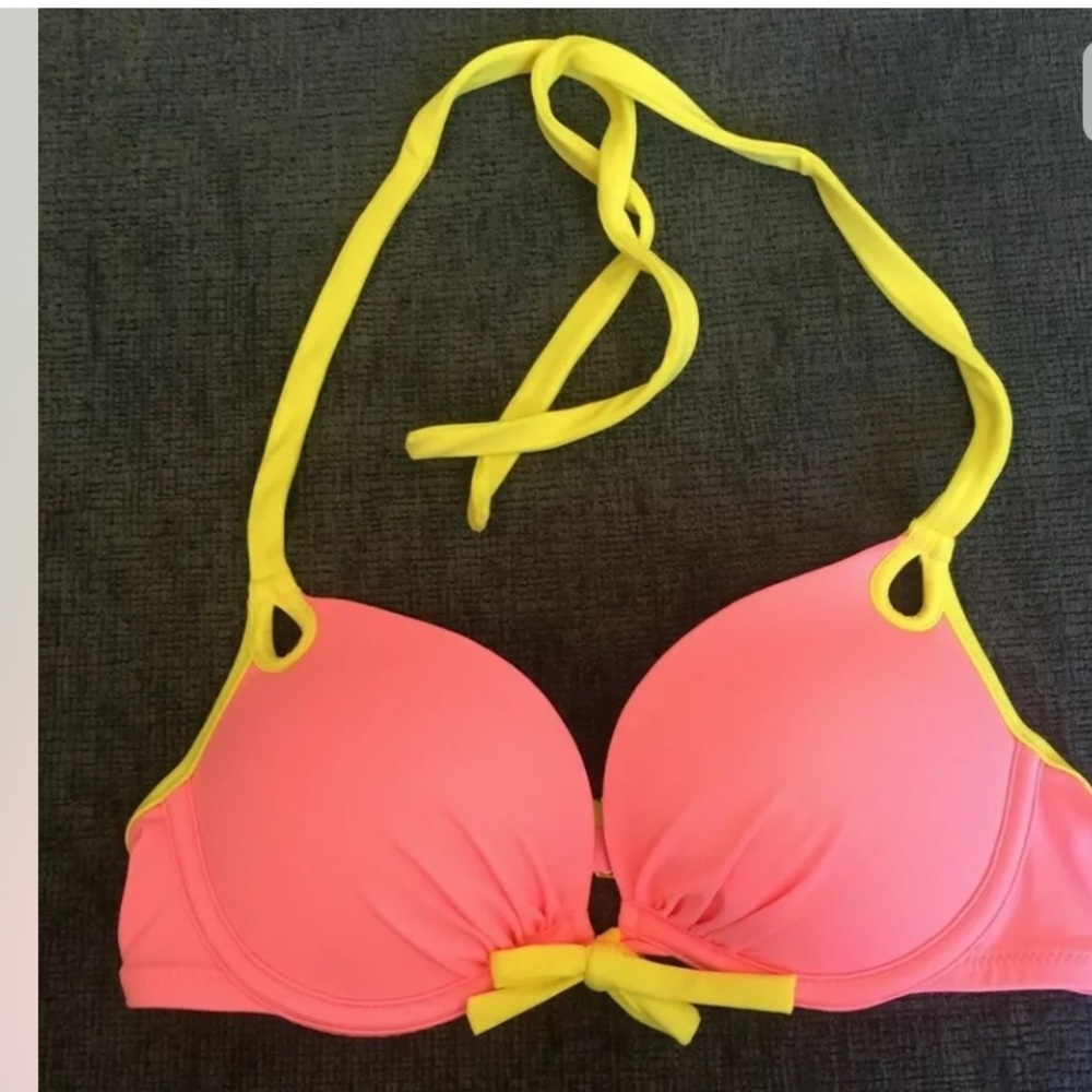 Victoria's Secret Pushup Underwire Bikini Top 32b Gem